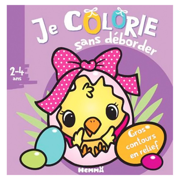 Album de coloriage Je colorie sans déborder Pâques