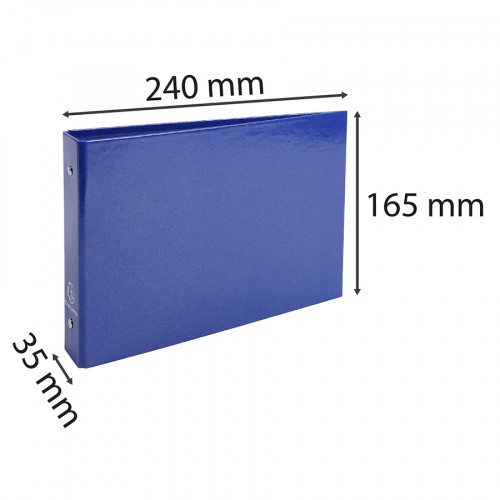 Classeur rigide 16.5 x 24 cm 2 Anneaux 25 mm Pour Fiches Bristol