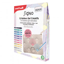 Stylo Roller Gel Créatif Signo Set de 12 + Trousse offerte