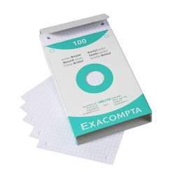 Fiche Bristol Blanc Q 5x5 100 feuilles Perforées 10 x 15 cm