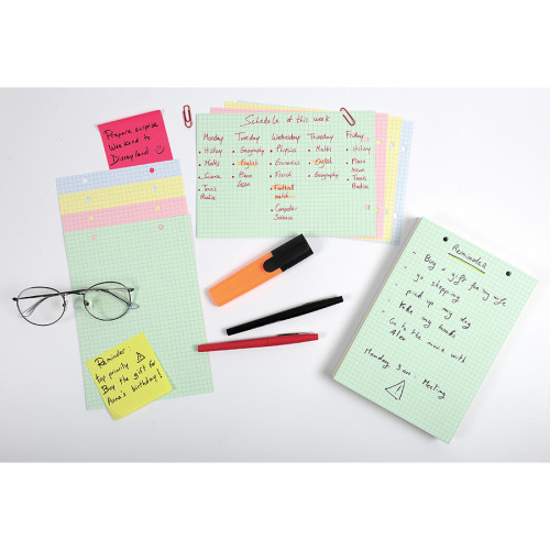 Fiche Bristol couleurs assorties Q 5x5 100 feuilles 14.8 x 21 cm