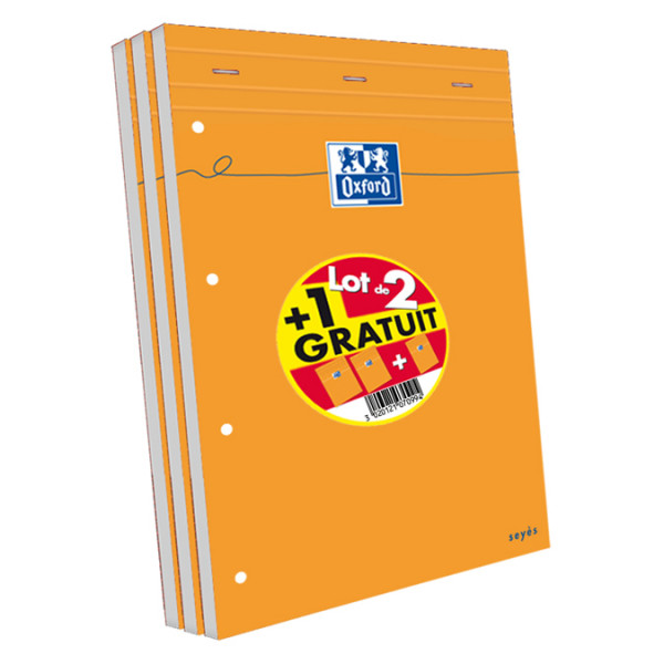 OXFORD Bloc-notes - Grands carreaux - 160 pages - 29,7 cm x 21 cm