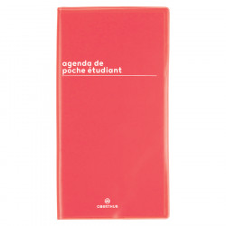 Agenda semainier 2023-2024 9,5 x 18 cm Boréal Rouge