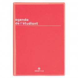 Agenda scolaire 2023-2024 journalier 12,5 x 17.5 cm Boréal Rouge