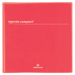 Agenda semainier 2023-2024 16.5 x 16.5 cm Boréal Rouge