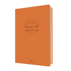 Agenda semainier 2023-2024 17 x 24.5 cm Camelia Orange