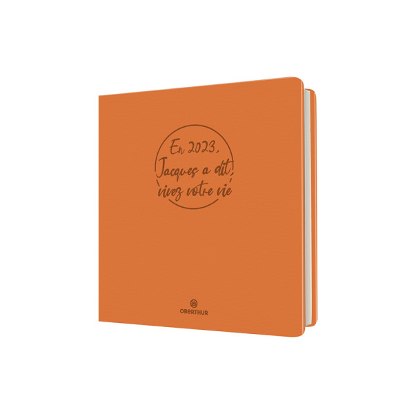 Agenda semainier 2023-2024 16.5 x 16.5 cm Camelia Orange