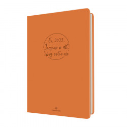 Agenda semainier 2023-2024 10 x 15 cm Camelia Orange