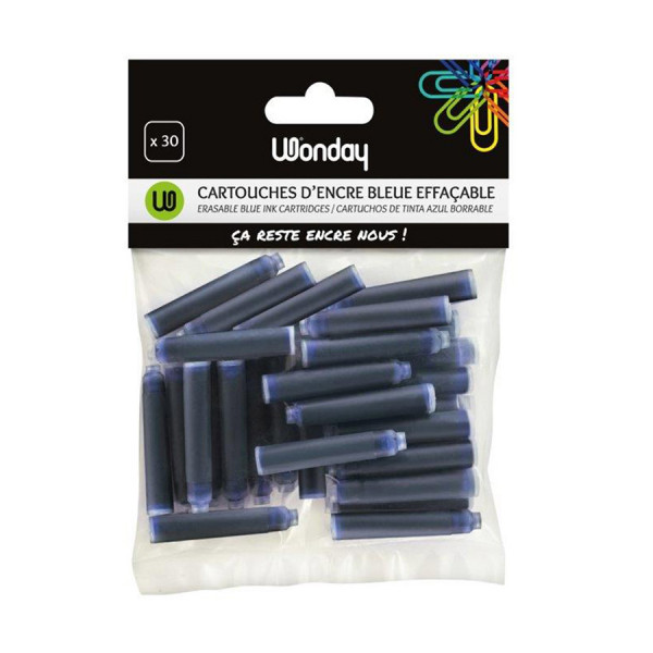 Cartouche d'encre bleue Lot de 30