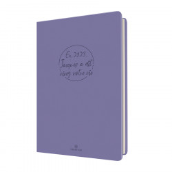 Agenda semainier 2023-2024 17 x 24.5 cm Camelia Lilas