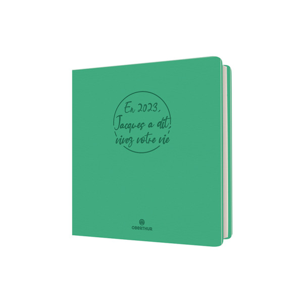 Agenda semainier 2023-2024 16.5 x 16.5 cm Camelia Vert