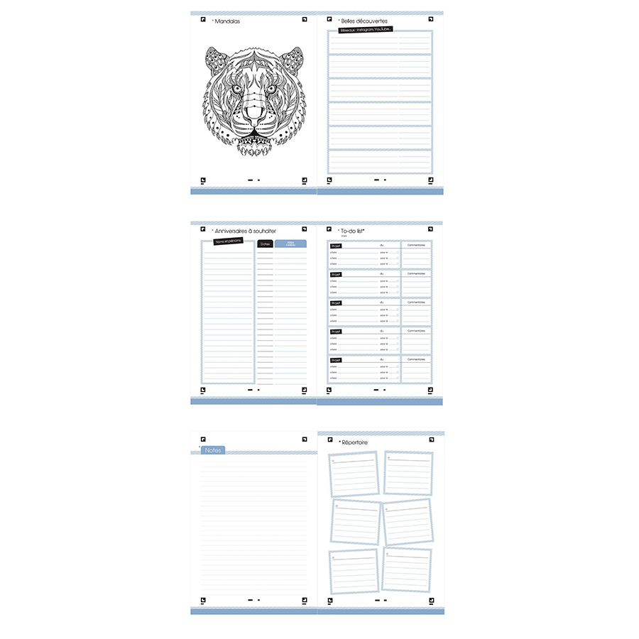 Agenda 2024, Agenda Journalier 2024, Format A5 15 x 21 cm