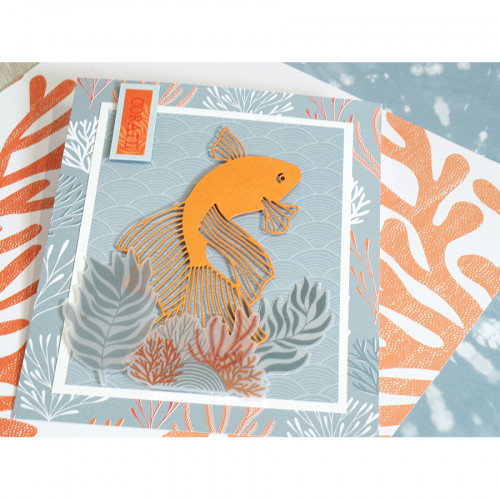 Découpes en papier calque Corail