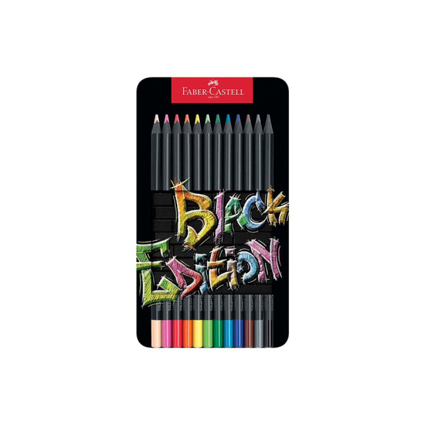 Crayons de couleur Black Edition Boîte Métal