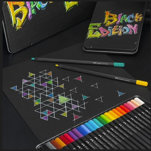 Crayons de couleur Black Edition Boîte Métal