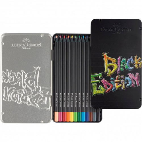 Crayons de couleur Black Edition Boîte Métal