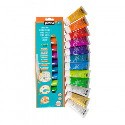 Peinture Acrylique Acrylcolor 12 tubes 20 ml Set découverte Paillettes