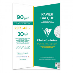 Pochette de papier calque supérieur 90 g/m² 29,7 x 42 cm
