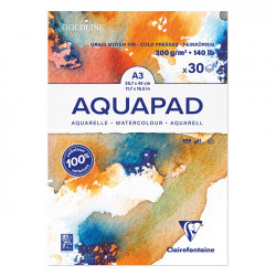 Carnet aquarelle Goldline Aquapad 300 g/m² A3 cm 30 Feuilles