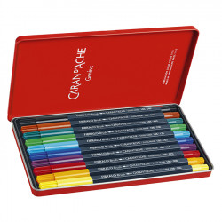 Feutre aquarellable pinceau Fibralo Boîte métal 10 pièces