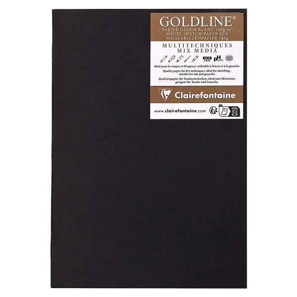 Carnet de dessin Goldline 140 g/m² 20 feuilles 29,7 x 42 cm