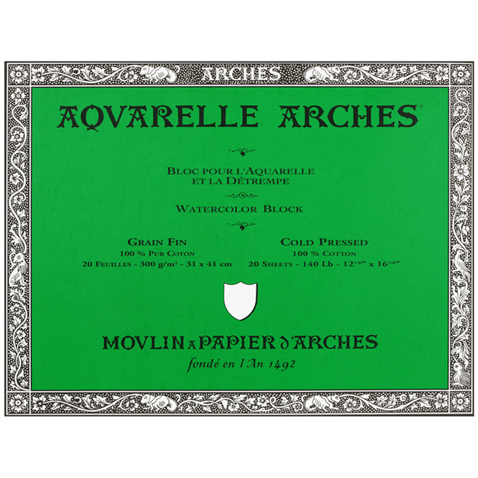 Papier aquarelle Arches Bloc de 20 feuilles 31 - Scrapmalin