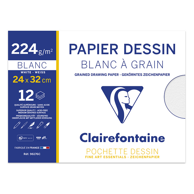 Clairefontaine Bloc papier dessin Croquis, A5, 120 g/m2