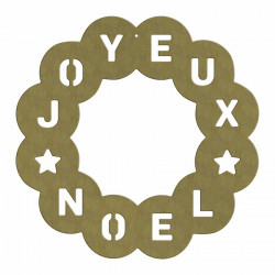 Couronne Ronds Joyeux Noël 6 mm x ø 37 cm