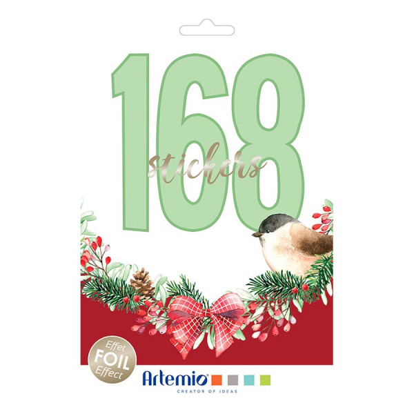 Livre d'autocollants Christmas Berries 168 pcs