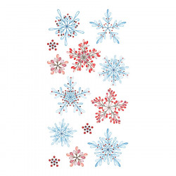 Autocollants transparents Xmas Berries Flocons