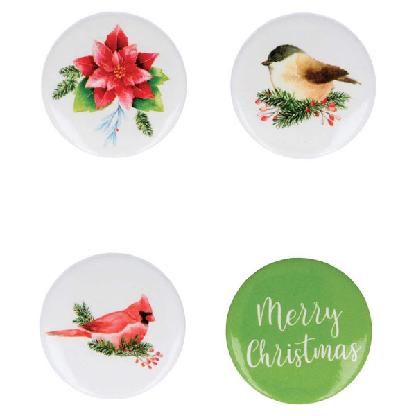 Autocollants en Métal 4 pcs Xmas Berries