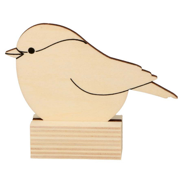 Marque-Places en bois 6 pcs 7 x 9,6 cm Mésange