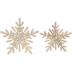 Silhouettes en bois 6 pcs Xmas Berries Flocon