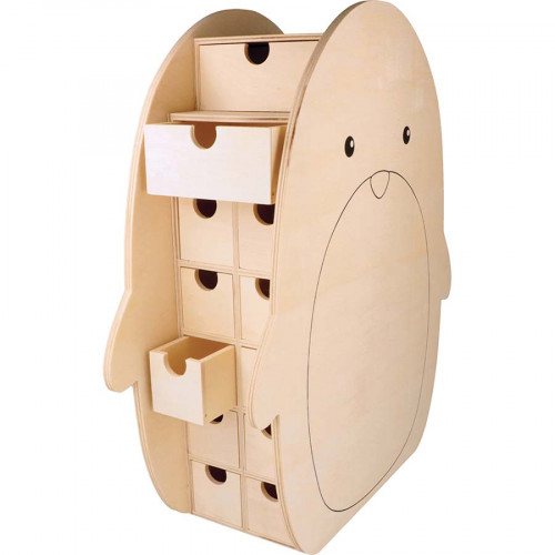 Calendrier de l'Avent 38 x 33 x 12 cm Pingouin