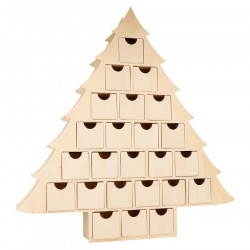 Calendrier de l'Avent 45 x 43,5 x 6,5 cm Sapin