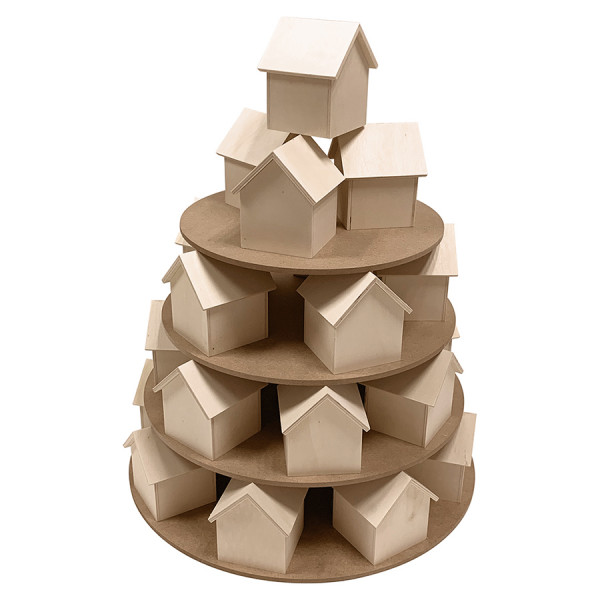 Calendrier de l'Avent 43 x ø 35 cm Maisons