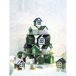 Calendrier de l'Avent 43 x ø 35 cm Maisons