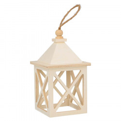 Mini Lanterne en bois 7 x 7 x 12,5 cm