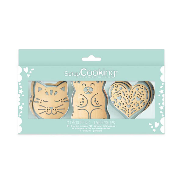 Découpoirs Embosseurs 3 pcs  23,7 x 2,8 x 13,5 cm Coffret Classique