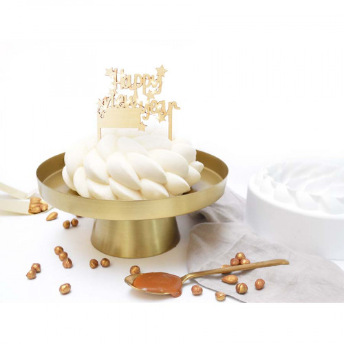 Cake Topper LED Happy New Year 13,5 x 16,4 cm