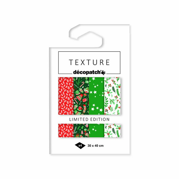 Papier Texture 30 x 40 cm Noël cosy