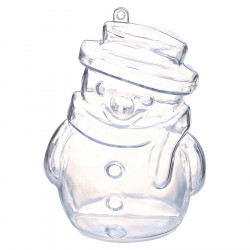 Bonhomme de neige Plastique Cristal 8 x 9 x 4 cm