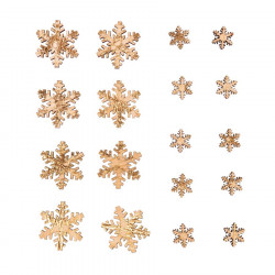 Flocon de neige en bois 18 pcs