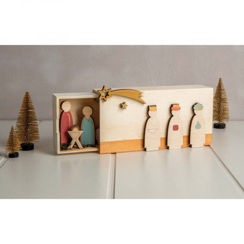 Santons en bois à décorer 12 pcs