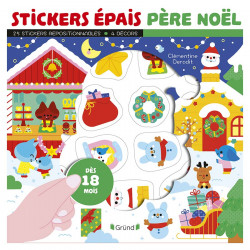 Pochette de Stickers épais repositionnables Père Noël