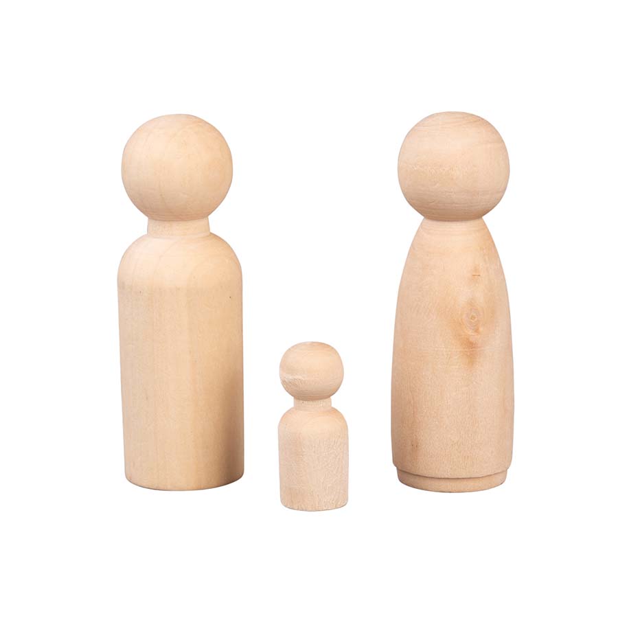 Figurine en bois 3 pcs Quille - Scrapmalin