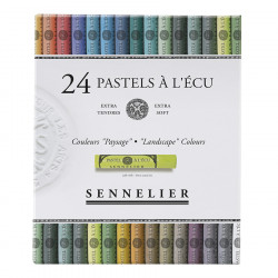 Pastels à l'écu 24 pcs Boîte Paysage