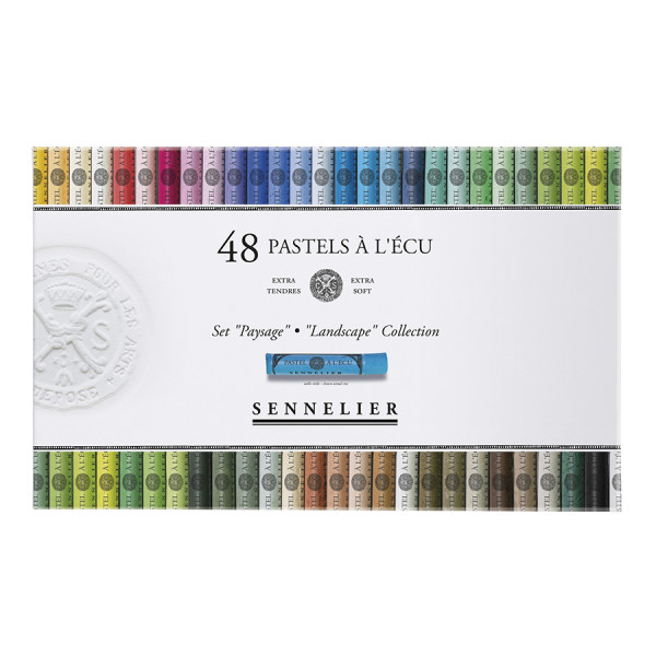 Pastels à l'écu 48 pcs Boîte Paysage