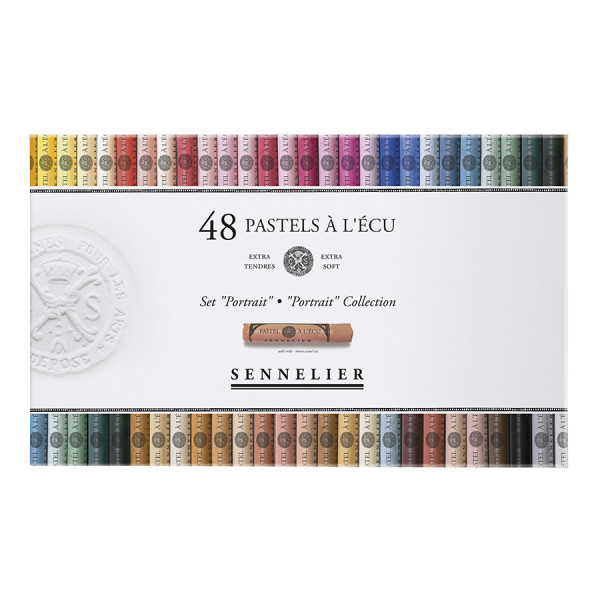 Pastels à l'écu 48 pcs Boîte Portrait