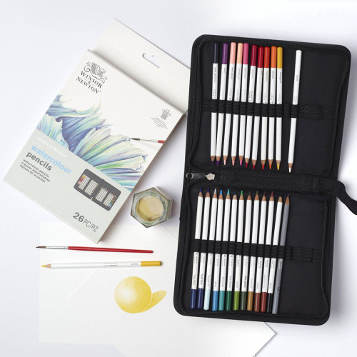 Crayons de couleur Aquarellables Studio collection Trousse de 26 pcs